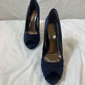 Bouquets size 9 Satin Heels DARK BLUE